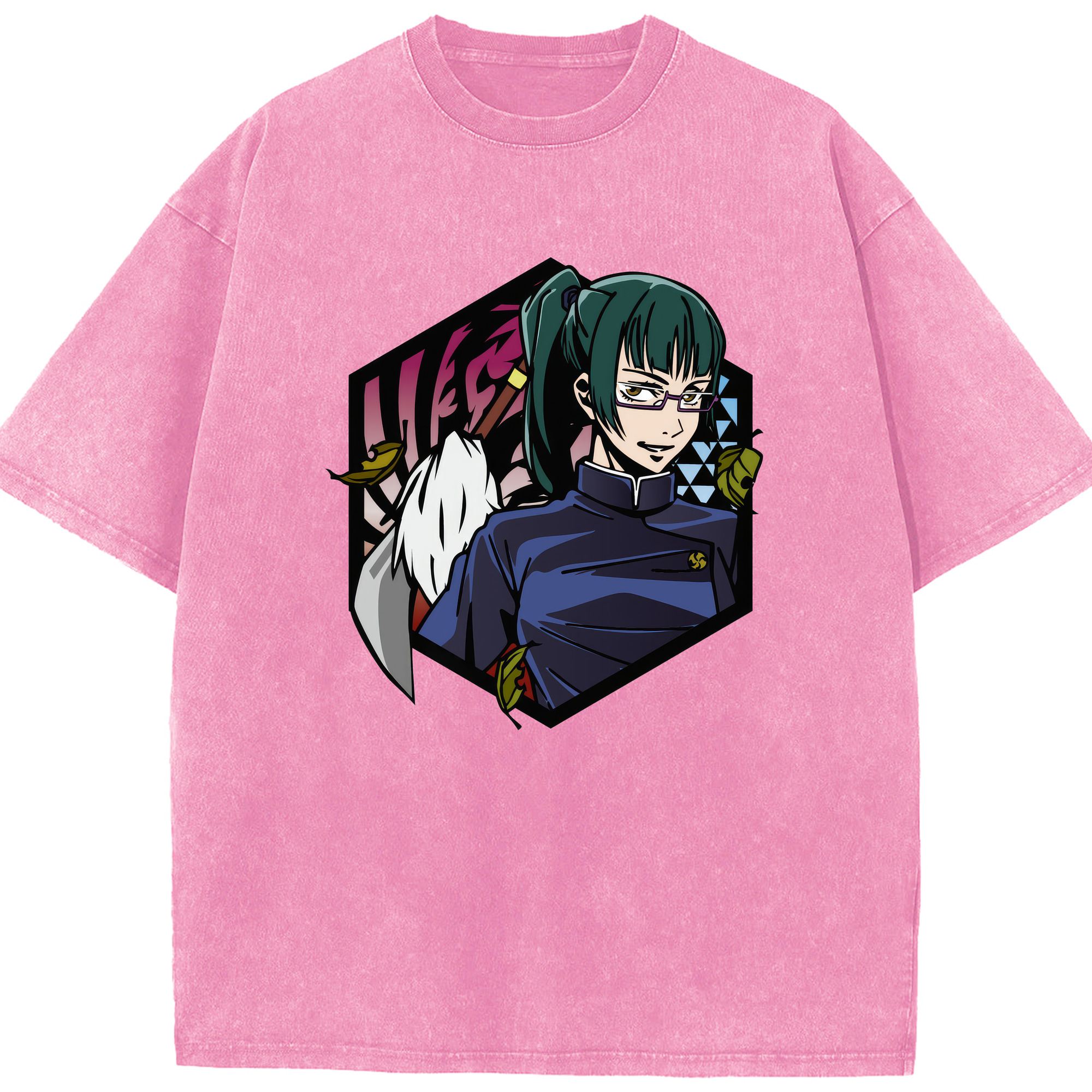 （画像用） 呪術廻戦 Jujutsu Kaisen 綿100% ヴィンテージ風 半袖Tシャツ（フロントプリント）